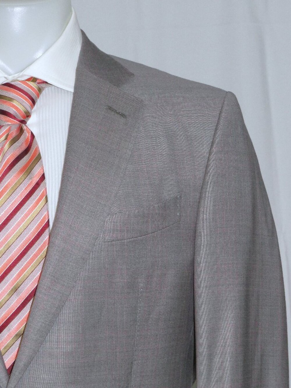 Zegna XXX Couture Su Misura Exclusively Trofeo Gray Plaid Two Button Suit 42L
